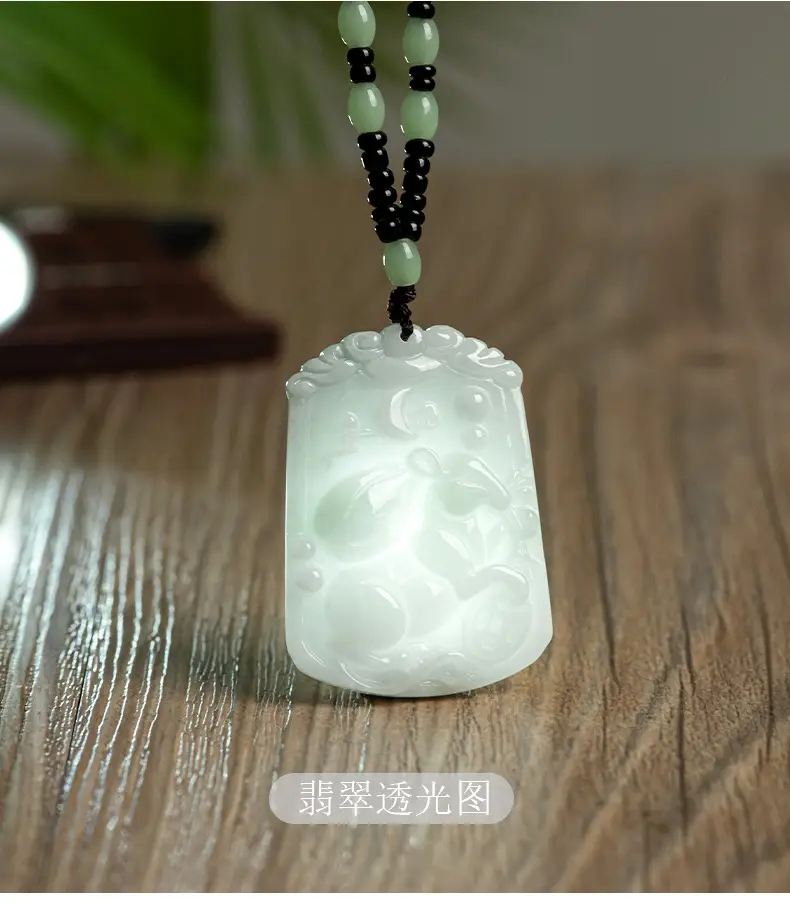Jade Pendant Light Green Medium 12 Zodiac — feature 10