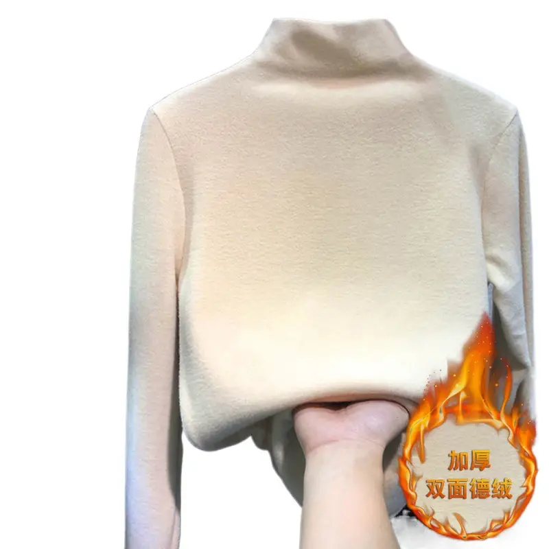 2026 Winter Thermal Fleece Plus Size Green Long Sleeve - Image 5