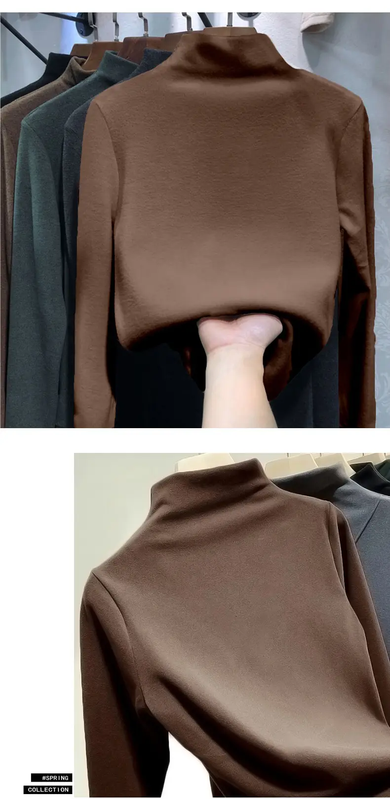 2026 Winter Thermal Fleece Plus Size Green Long Sleeve — feature 13