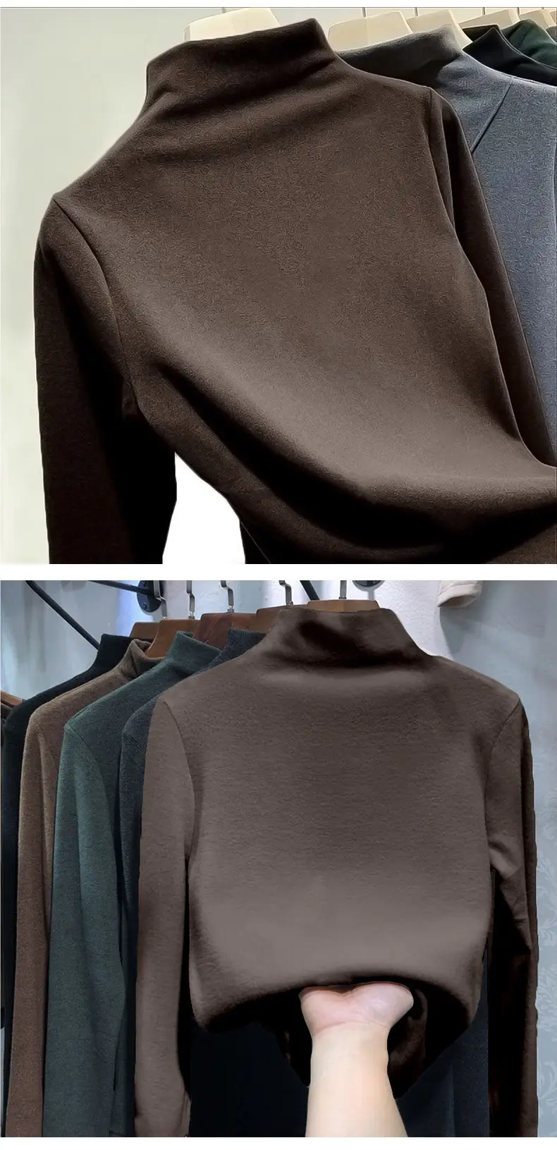 2026 Winter Thermal Fleece Plus Size Green Long Sleeve — feature 14