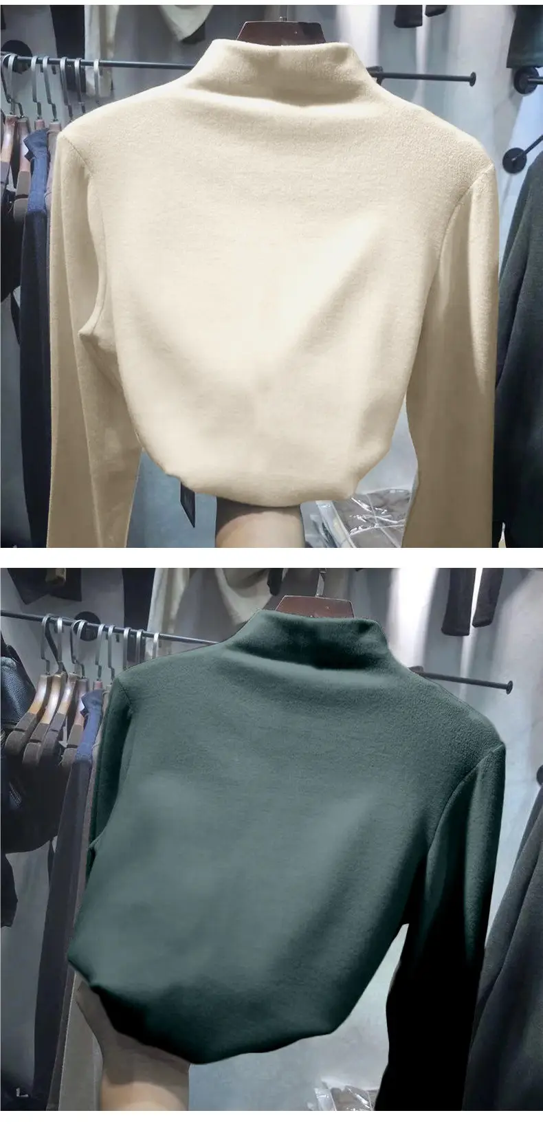 2026 Winter Thermal Fleece Plus Size Green Long Sleeve — feature 16