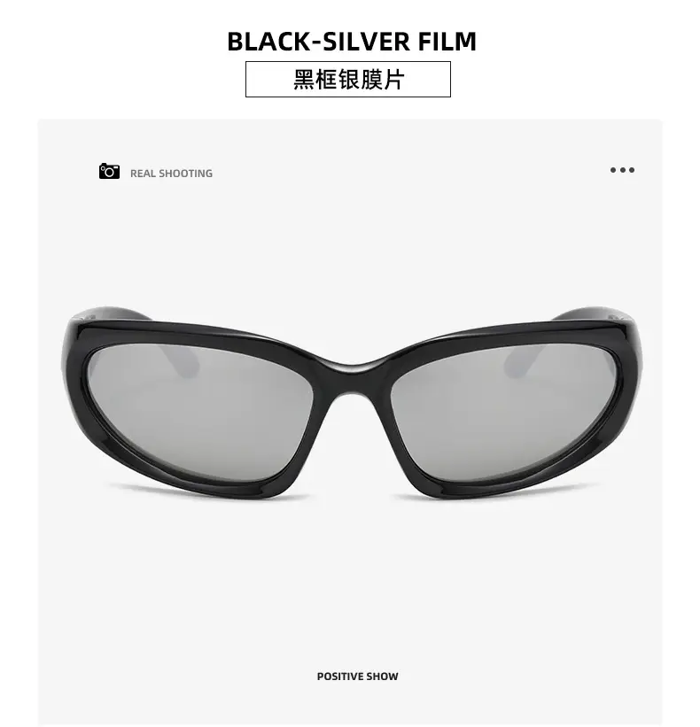 Black Silver Film Sunglasses for Women — feature 35