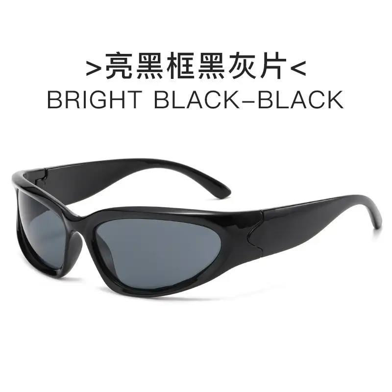 Black Silver Film Sunglasses for Women