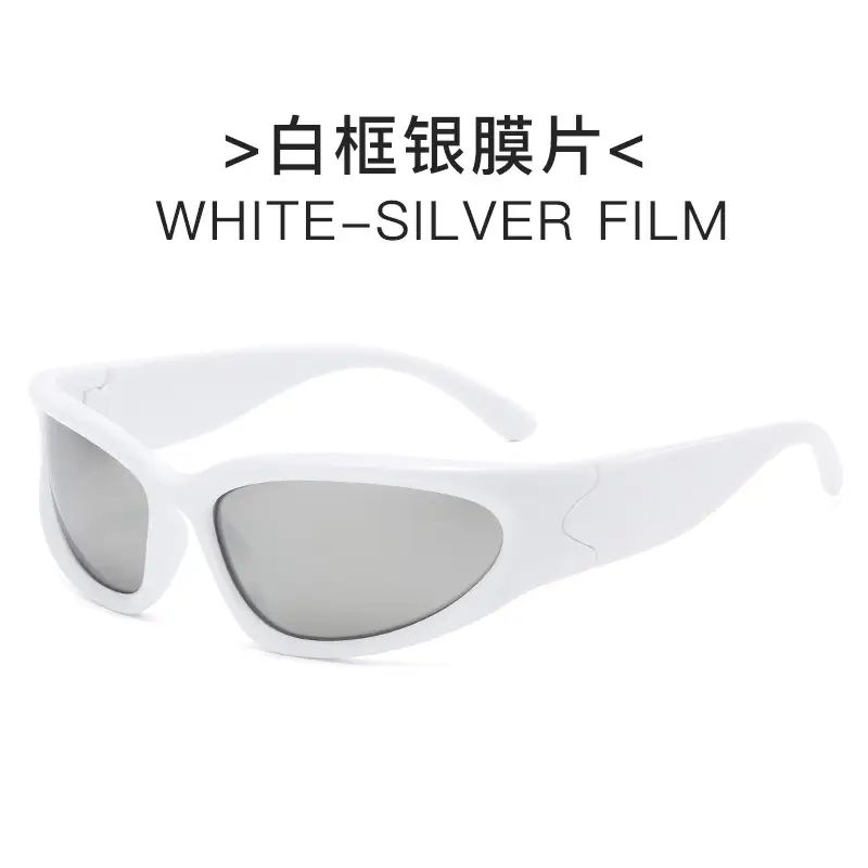 Black Silver Film Sunglasses for Women - Image 13