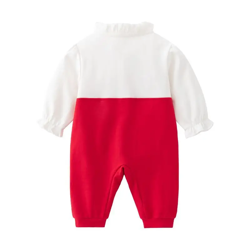 Baby's Red Rabbit Ear Bow Tied Pajamas Set - Image 5