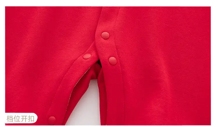 Baby's Red Rabbit Ear Bow Tied Pajamas Set — feature 9