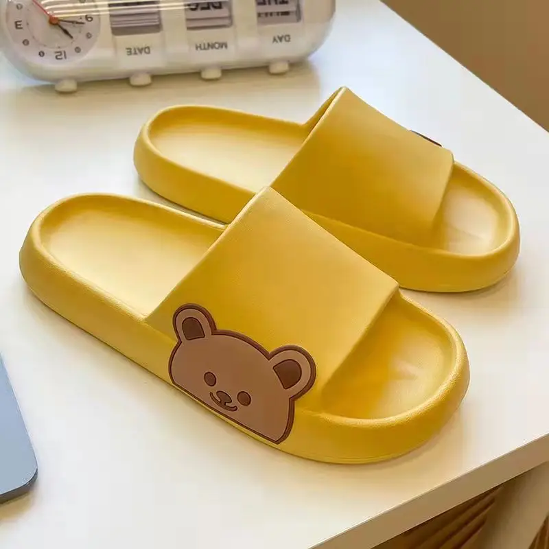 2022 Cartoon Bear EVA Indoor Slippers Yellow - Image 2
