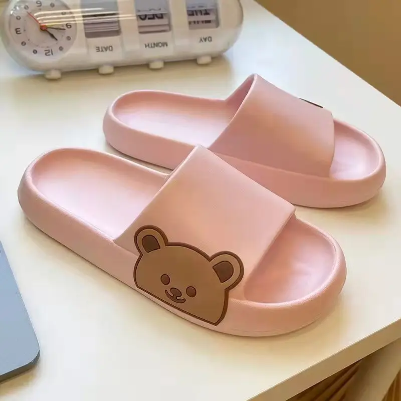 2022 Cartoon Bear EVA Indoor Slippers Yellow - Image 4