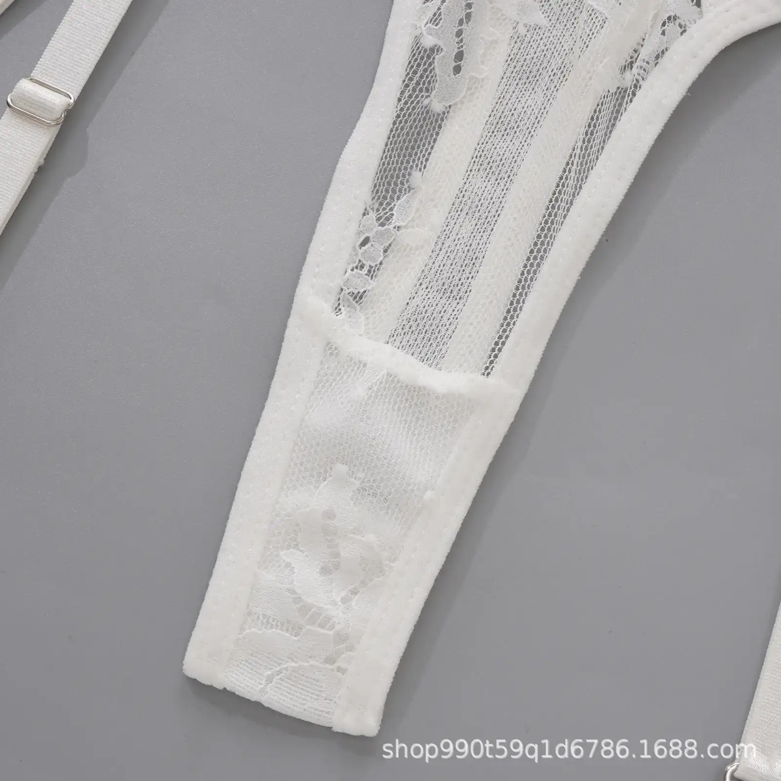 White Lace Crossbody Underwear Set for Women — feature 10