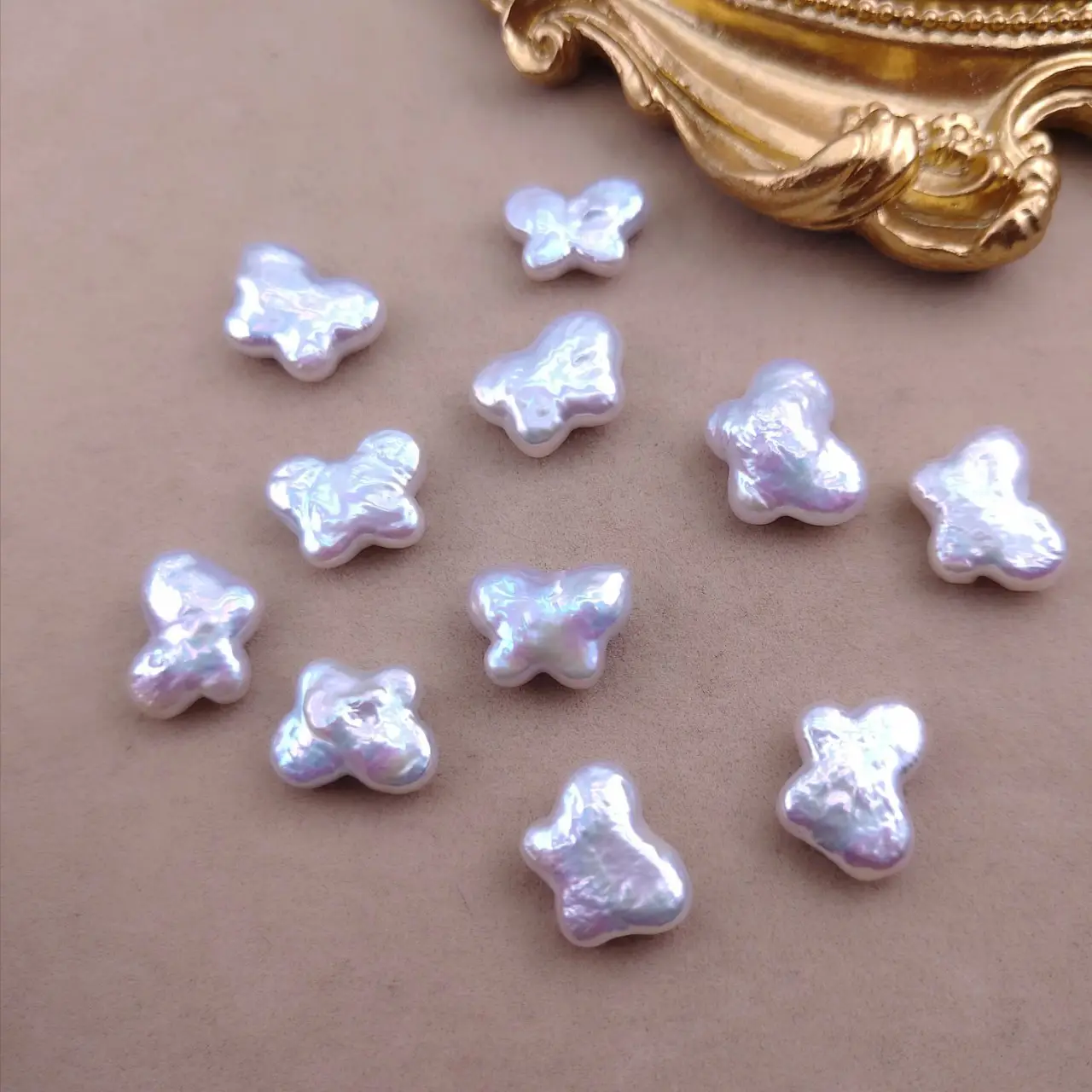 Butterfly Pearl Bracelet Necklace Earrings Set