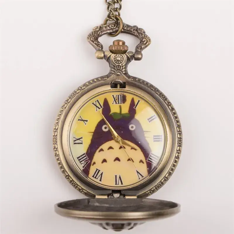 Nostalgic Cross Mirror Anime Cartoon Bronze Pocket Watch