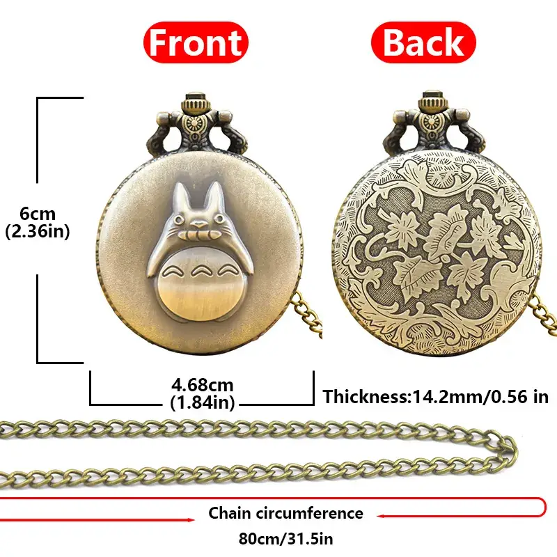 Nostalgic Cross Mirror Anime Cartoon Bronze Pocket Watch — feature 9