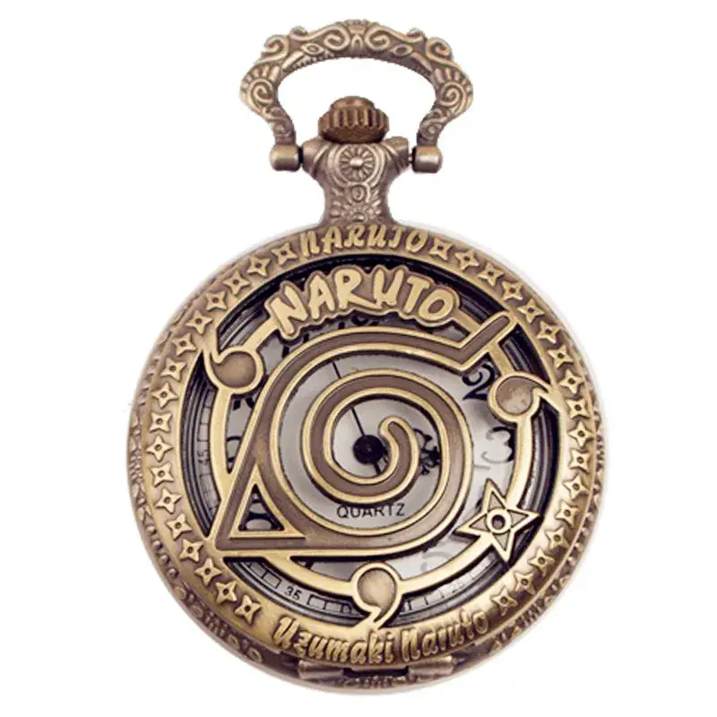 Naruto Cross Mirror Pocket Watch Necklace for Men Women - Image 6