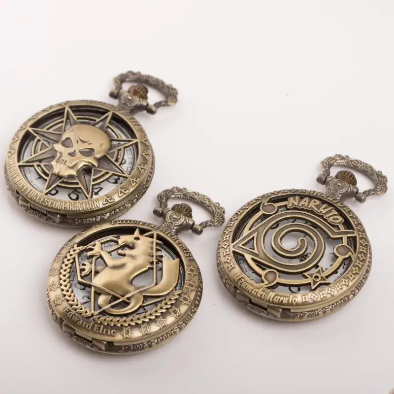 Naruto Cross Mirror Pocket Watch Necklace for Men Women — feature 11