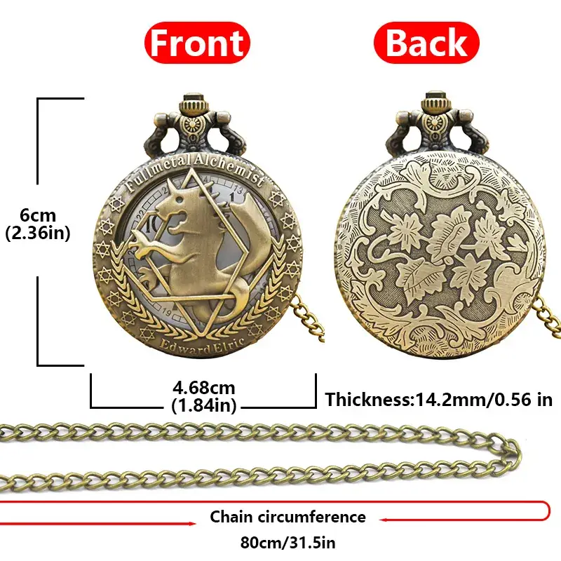 Naruto Cross Mirror Pocket Watch Necklace for Men Women — feature 26