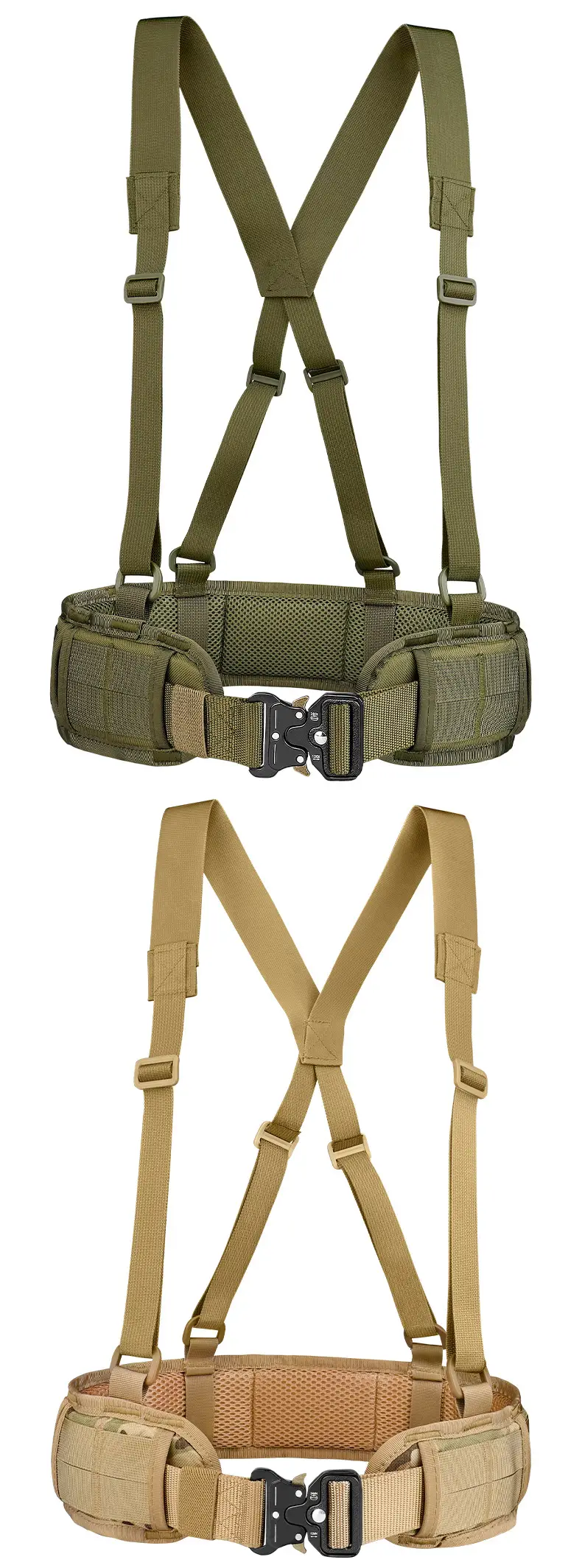 Tactical Nylon Belt Girdle Set Tan Adjustable — feature 13