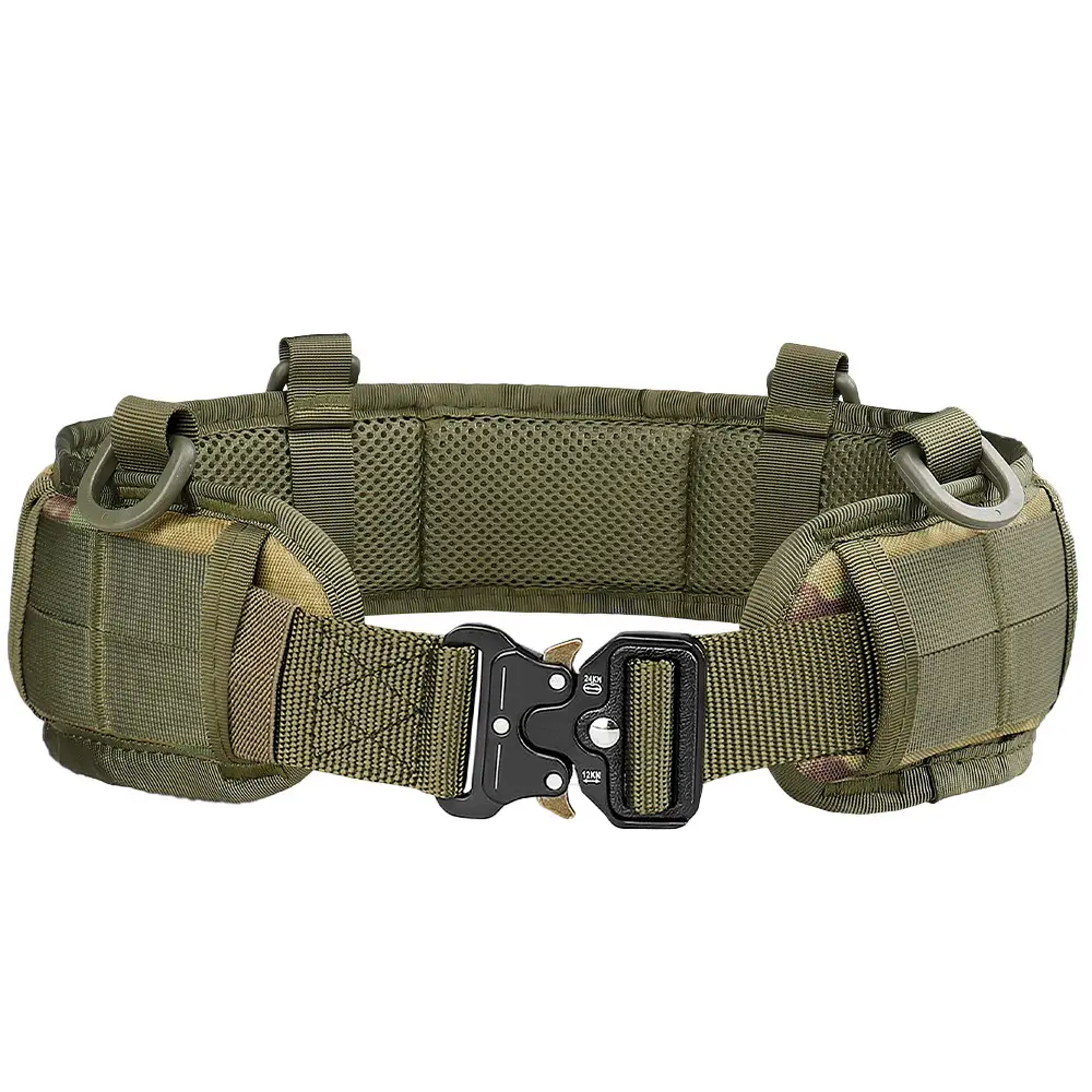 Tactical Nylon Belt Girdle Set Tan Adjustable