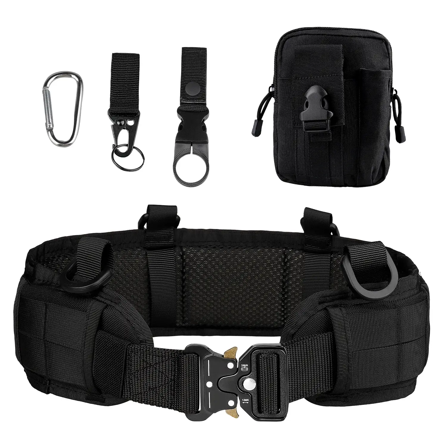 Tactical Nylon Belt Girdle Set Tan Adjustable