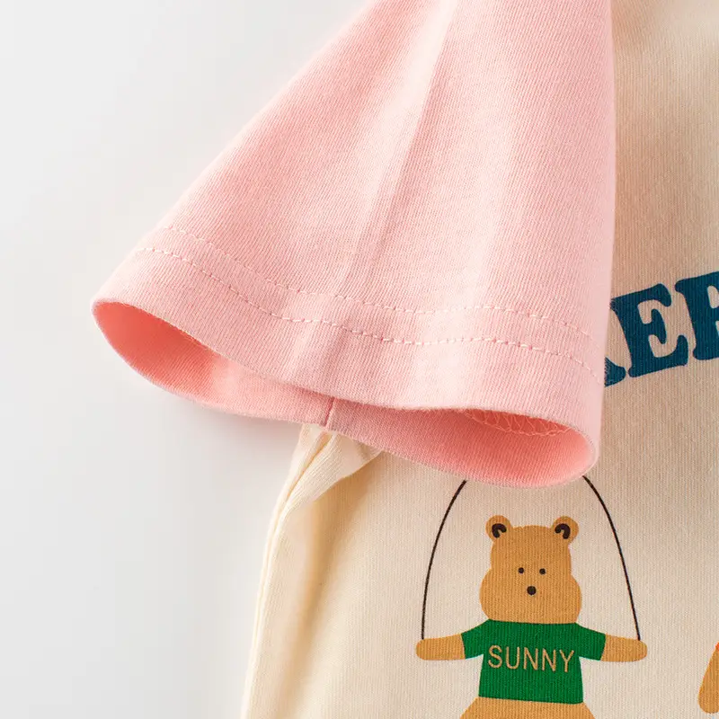 2024 Kids T-Shirt Korean Bear Cartoon Short Sleeve - Image 4