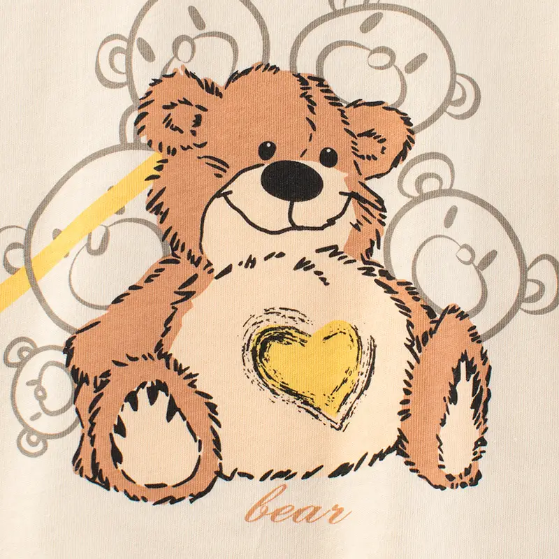 Korean Kids Bear T-Shirt Summer Short Sleeve - Image 4