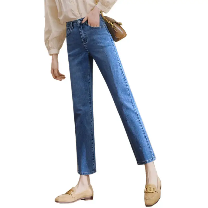 Vintage Small Straight Leg Jeans Women Blue - Image 9