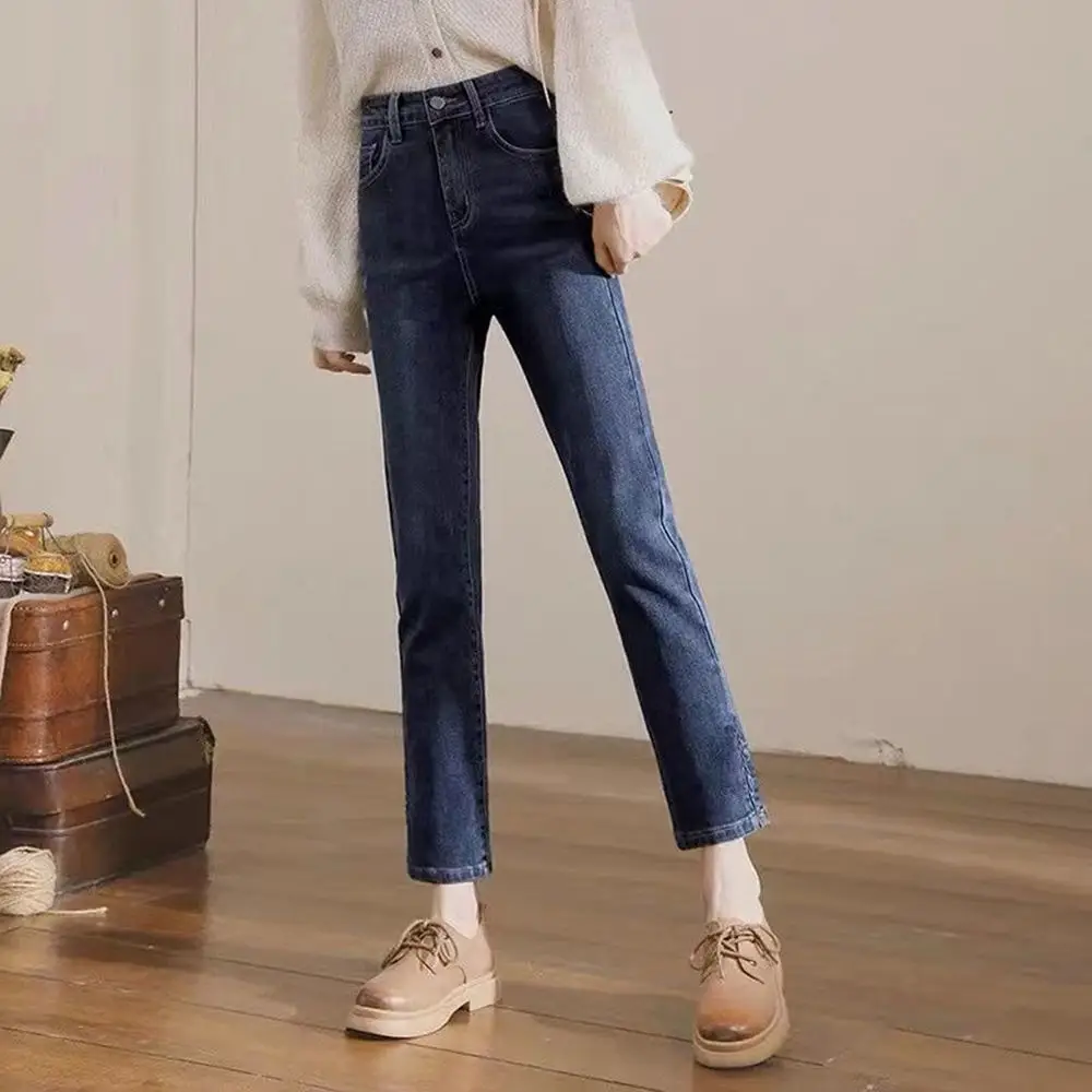 Vintage Small Straight Leg Jeans Women Blue - Image 3