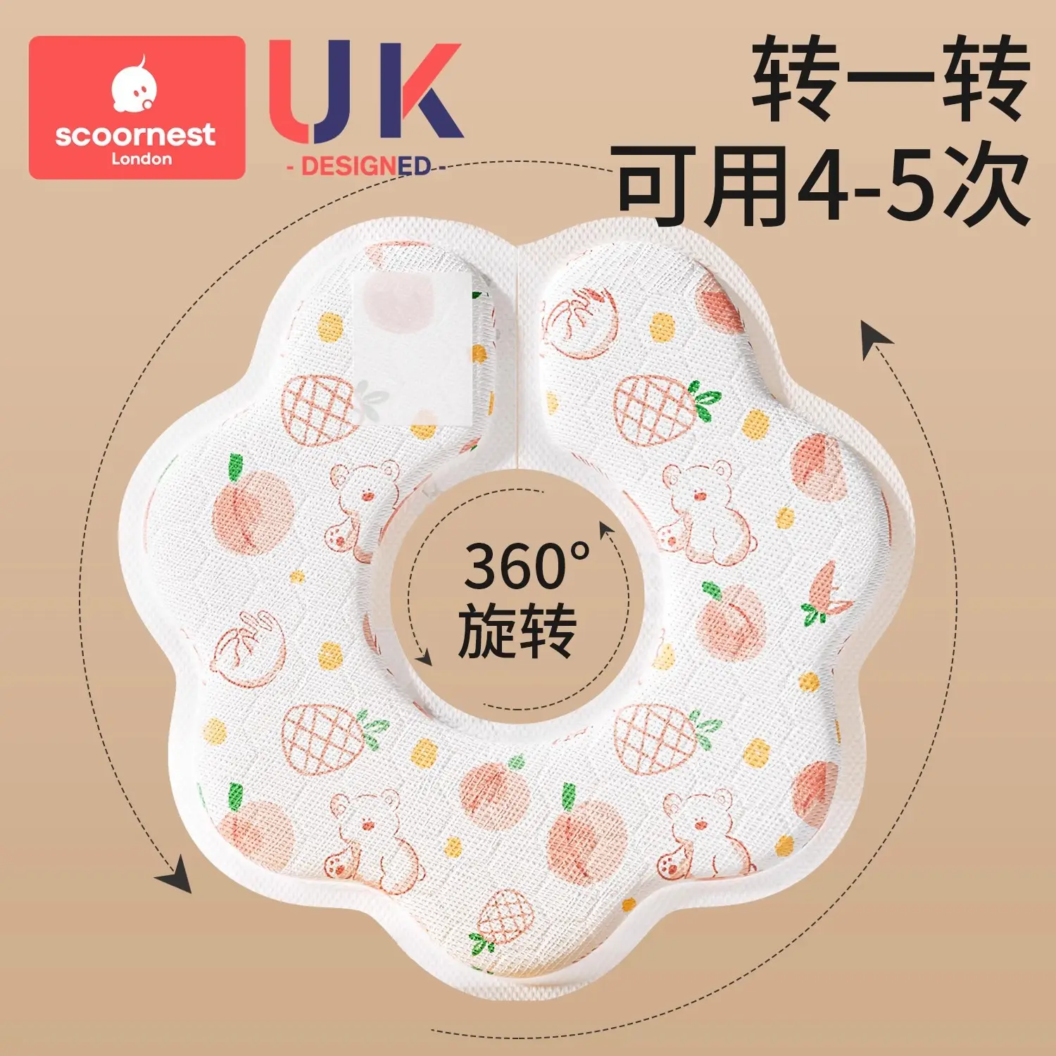 Baby Disposable Saliva Towel Waterproof Anti-Spit-Up Non-Cotton Gauze Bib
