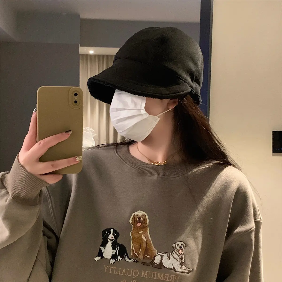 Women Fleece-lined Fisherman Hat Winter Warm Face Cover - Image 7