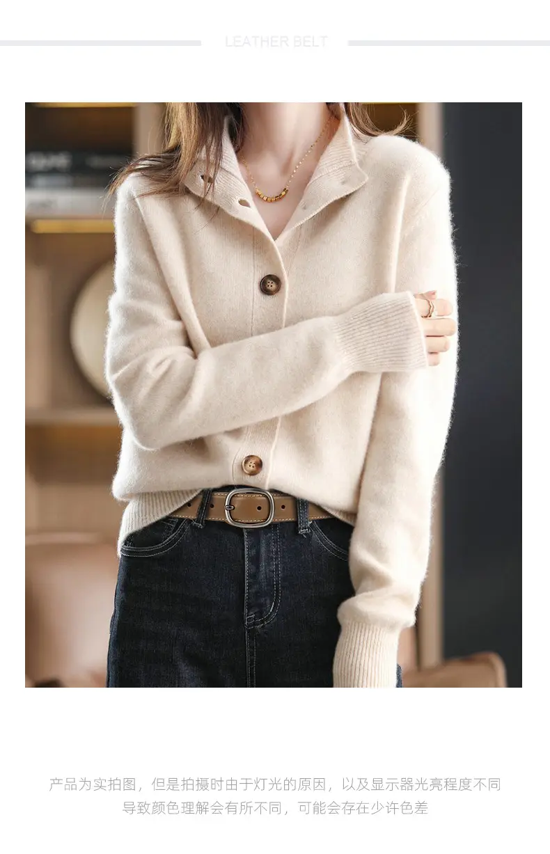 Women's Black Leather Belt with Buckle — feature 12