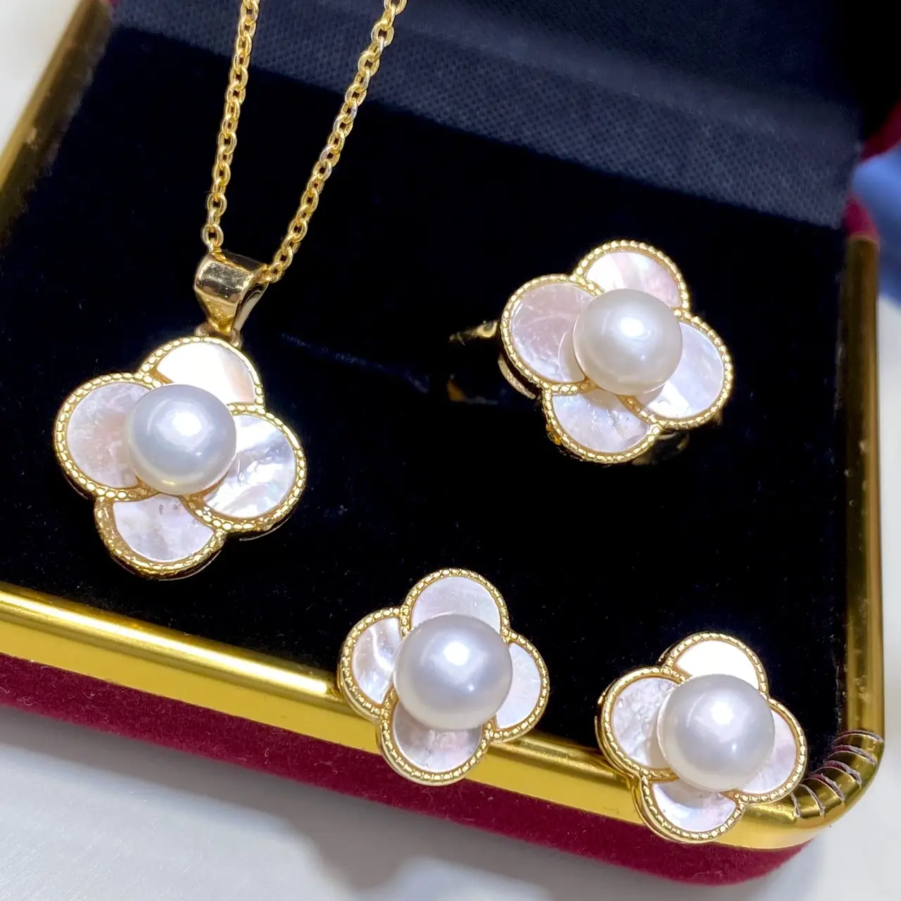 2025 Freshwater Pearl 3Pc Set Gold Plated — feature 6