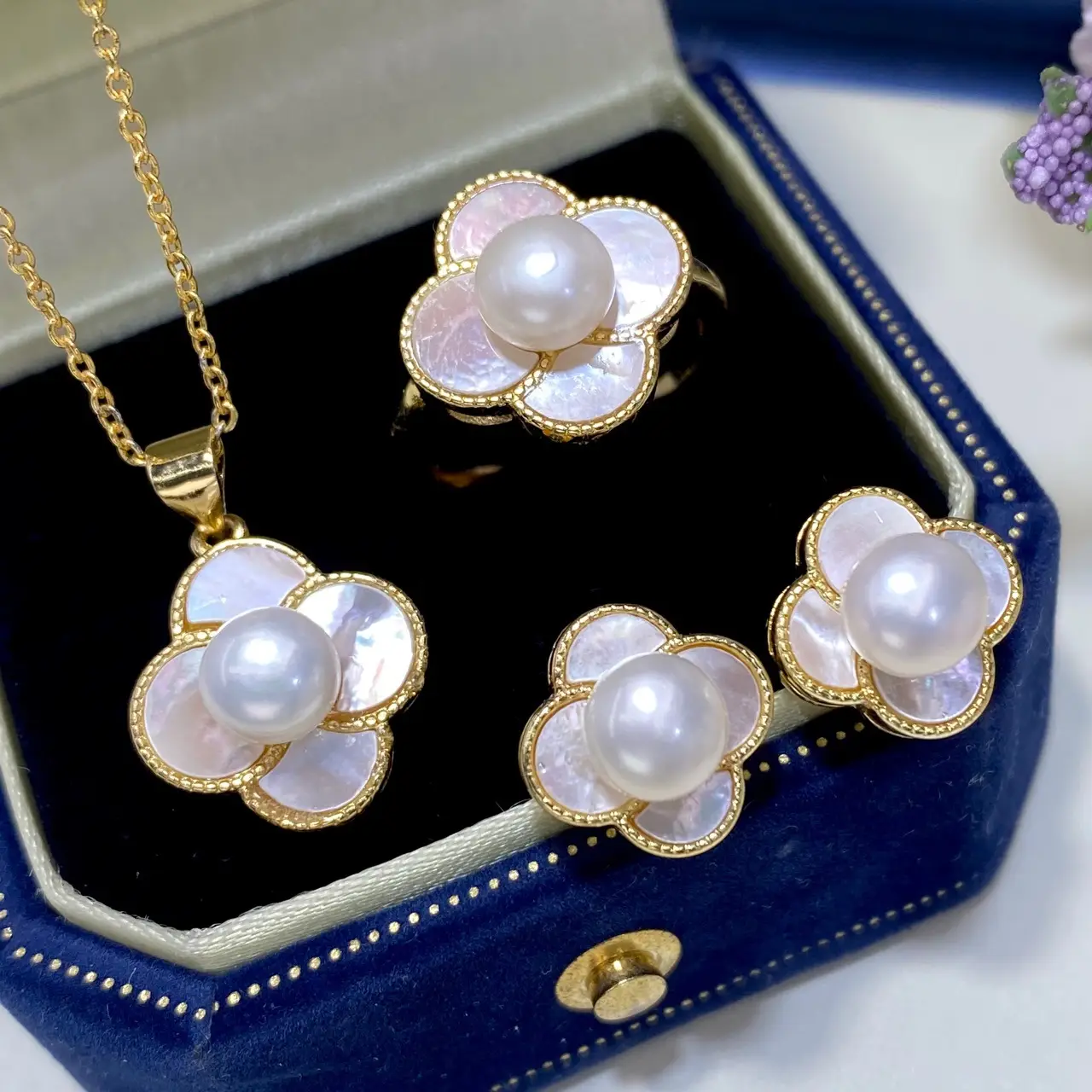 2025 Freshwater Pearl 3Pc Set Gold Plated — feature 8