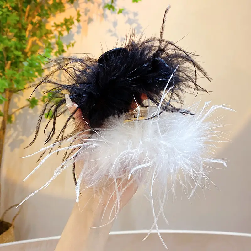 Large Shark Clip Black Hair Clip for Women