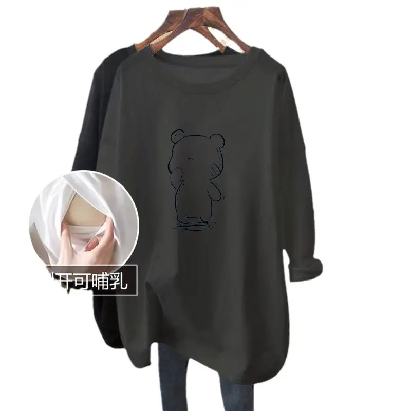 Long Sleeve Breastfeeding Top with Side Opening - Image 16