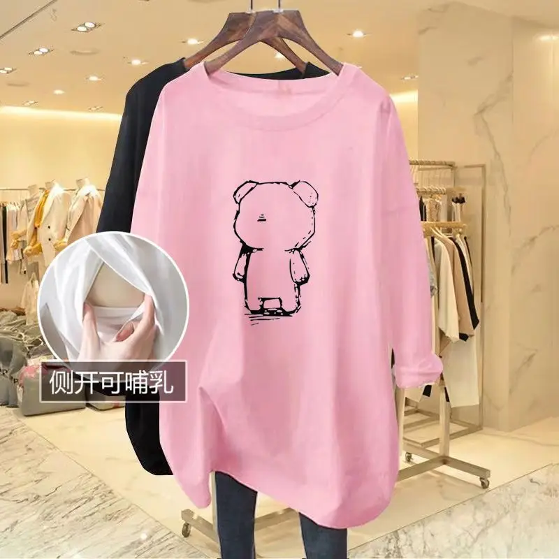 Long Sleeve Breastfeeding Top with Side Opening — feature 3