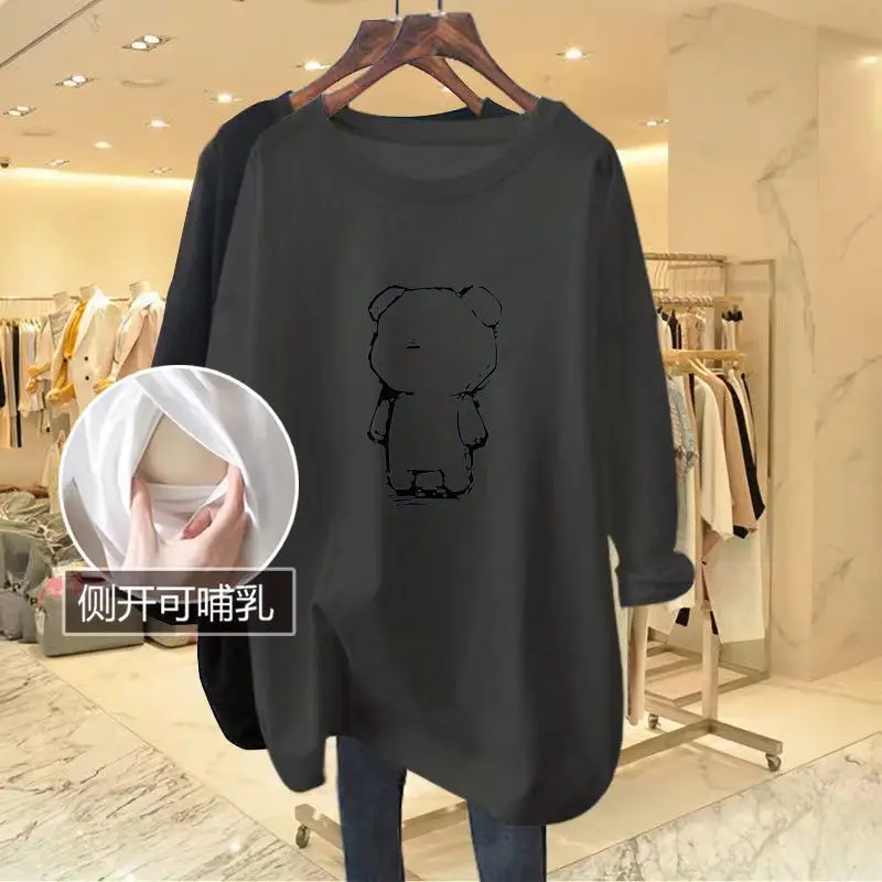 Long Sleeve Breastfeeding Top with Side Opening — feature 4