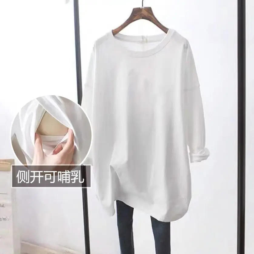 Long Sleeve Breastfeeding Top with Side Opening - Image 11