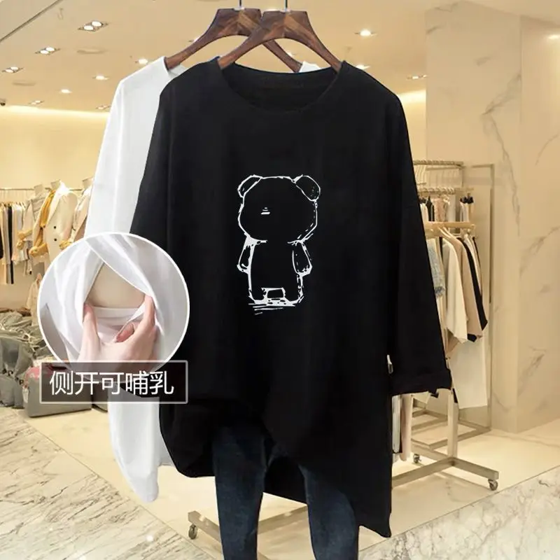 Long Sleeve Breastfeeding Top with Side Opening - Image 4