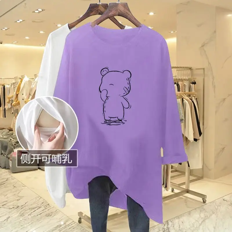 Long Sleeve Breastfeeding Top with Side Opening - Image 8