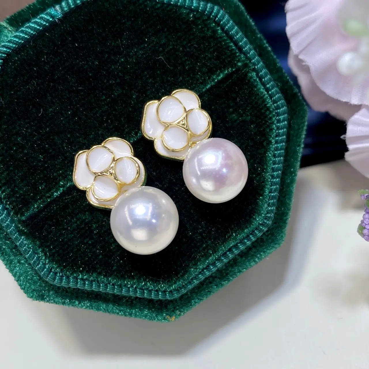 Natural Pearl Earrings 9mm Fashion Jewelry — feature 3