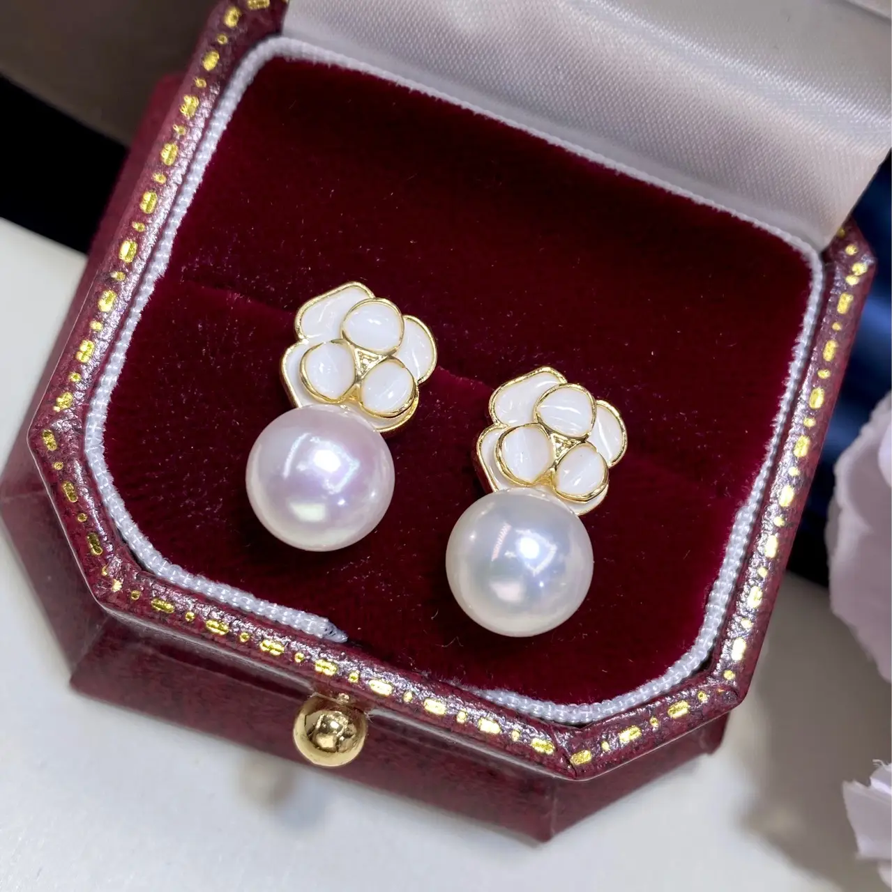 Natural Pearl Earrings 9mm Fashion Jewelry — feature 7