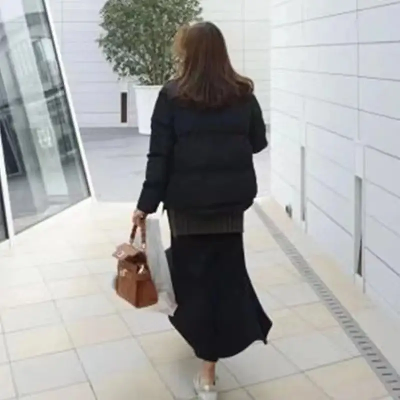 Black Velvet Long Skirt Large Size — feature 10