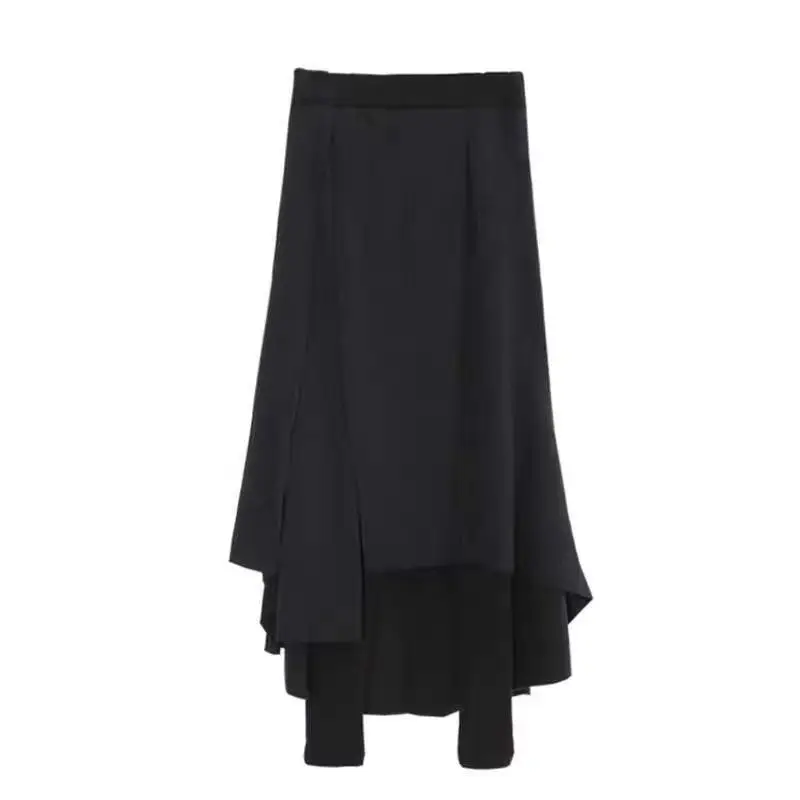 Black Velvet Long Skirt Large Size — feature 25