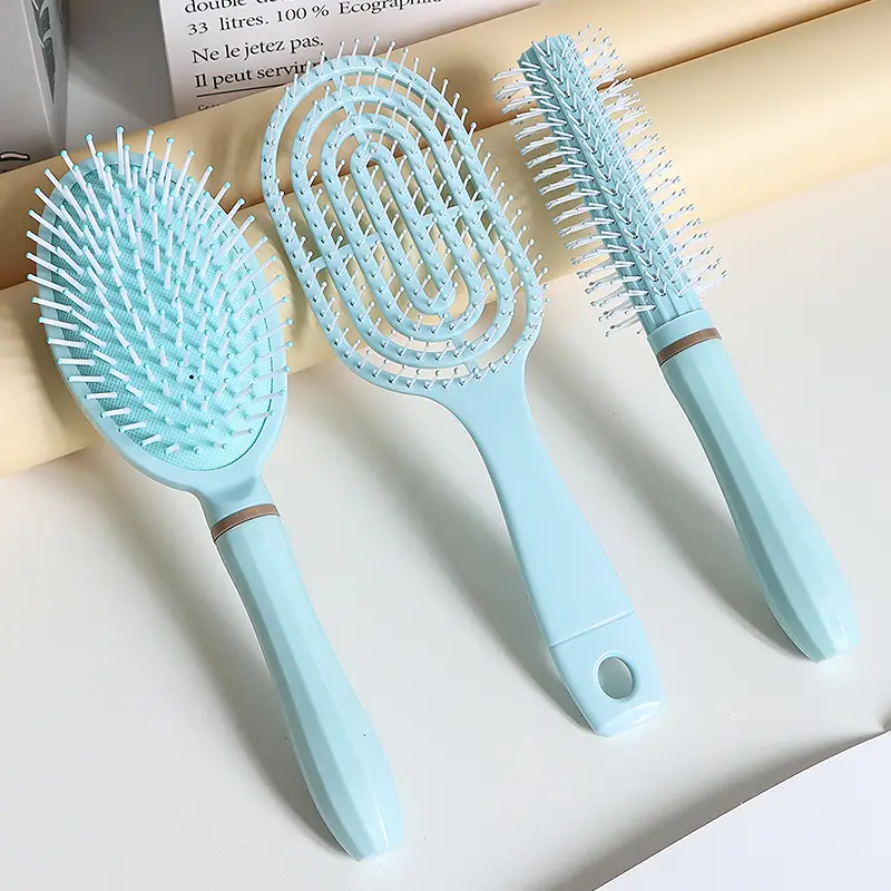 Women's Anti-Static Hair Comb with Ribs & Cushion Design