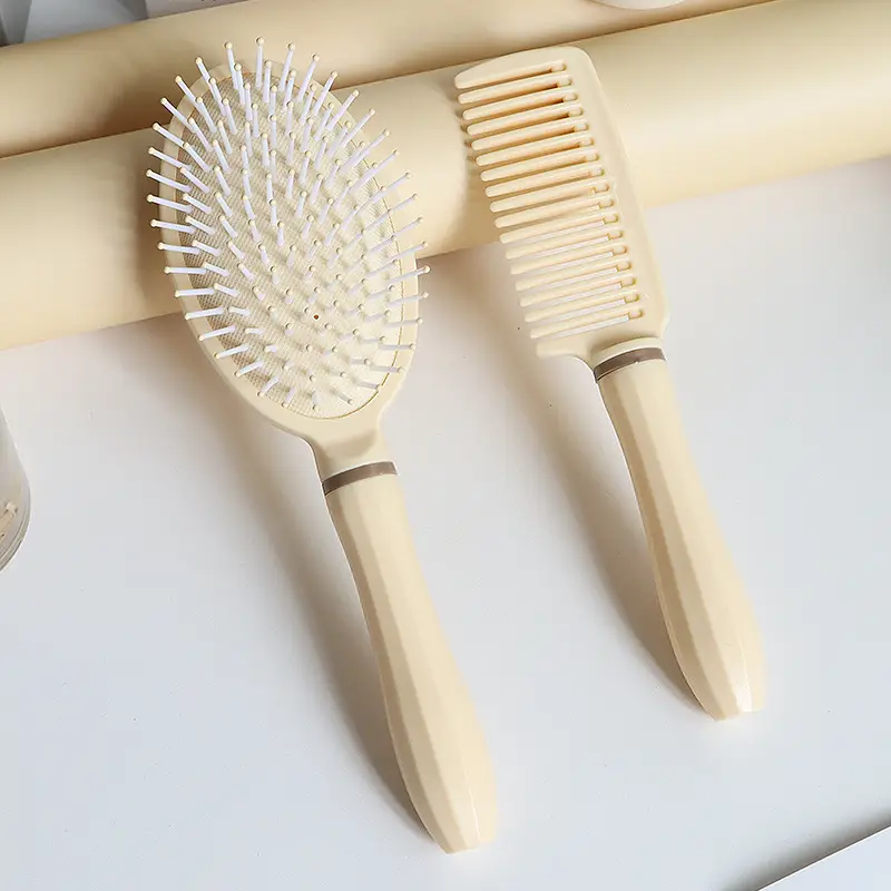 Women's Anti-Static Hair Comb with Ribs & Cushion Design