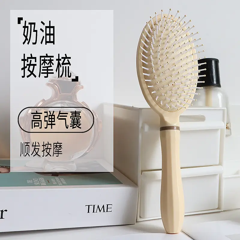 Women's Anti-Static Hair Comb with Ribs & Cushion Design