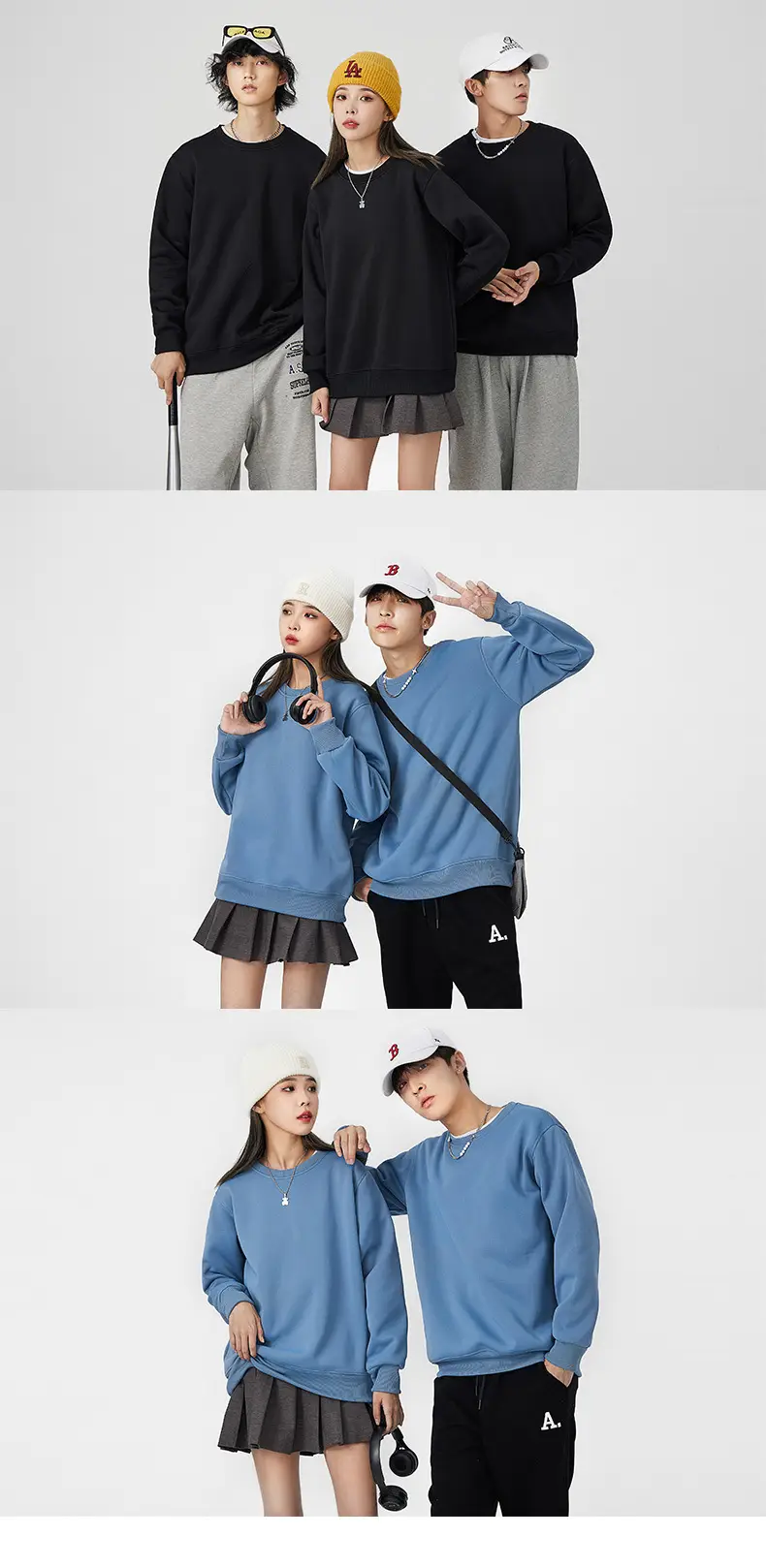 Lamb Fleece Sweatshirt Thick Long Sleeve Movable Print — feature 14