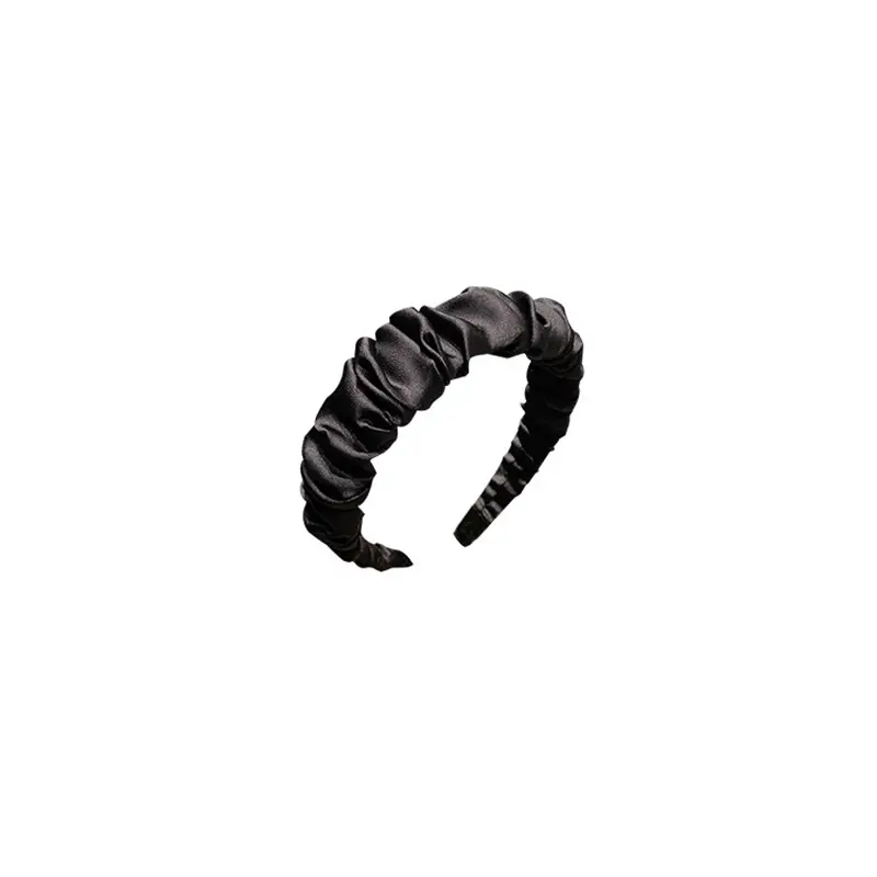 Black Ruched Hair Band for Women High-end Top - Image 18