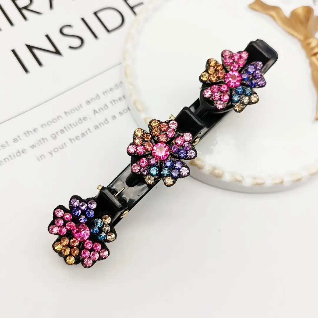Floral Duckbill Hair Clip for Women Summer Braided Hairpin - Image 3