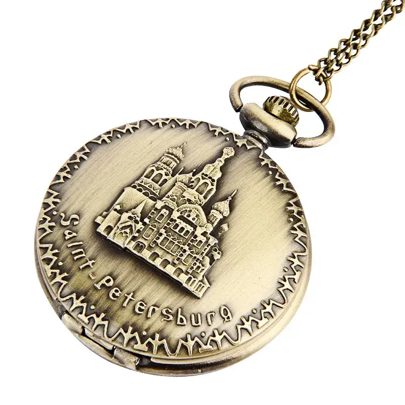 Nostalgic European Castle Watch with Wire Chain - Image 5
