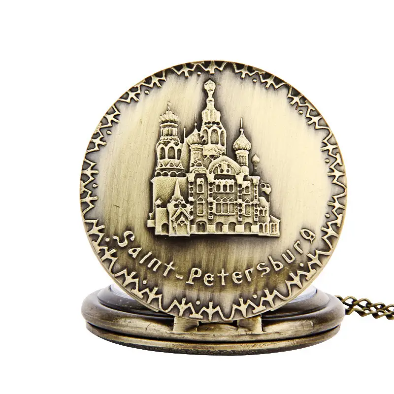 Nostalgic European Castle Watch with Wire Chain — feature 16